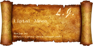 Liptai János névjegykártya