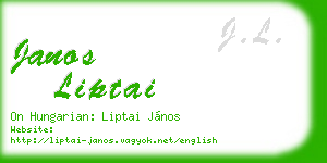 janos liptai business card